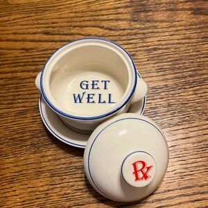 Rubicon Get Well Ceramic Soup Bowl with Lid and Saucer